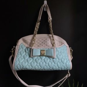 Betsey Johnson Quilted Heart Purse